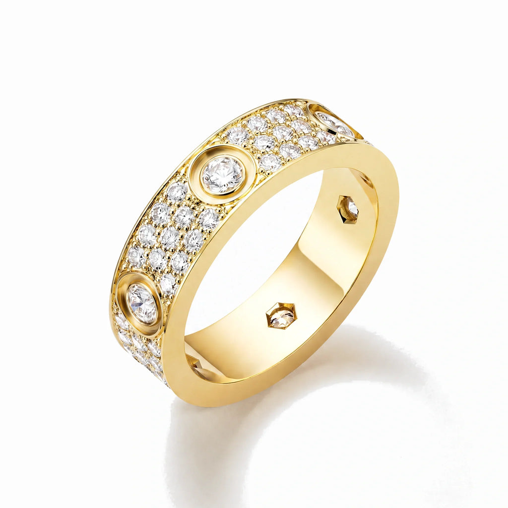 Love Wide Pavé Band Ring