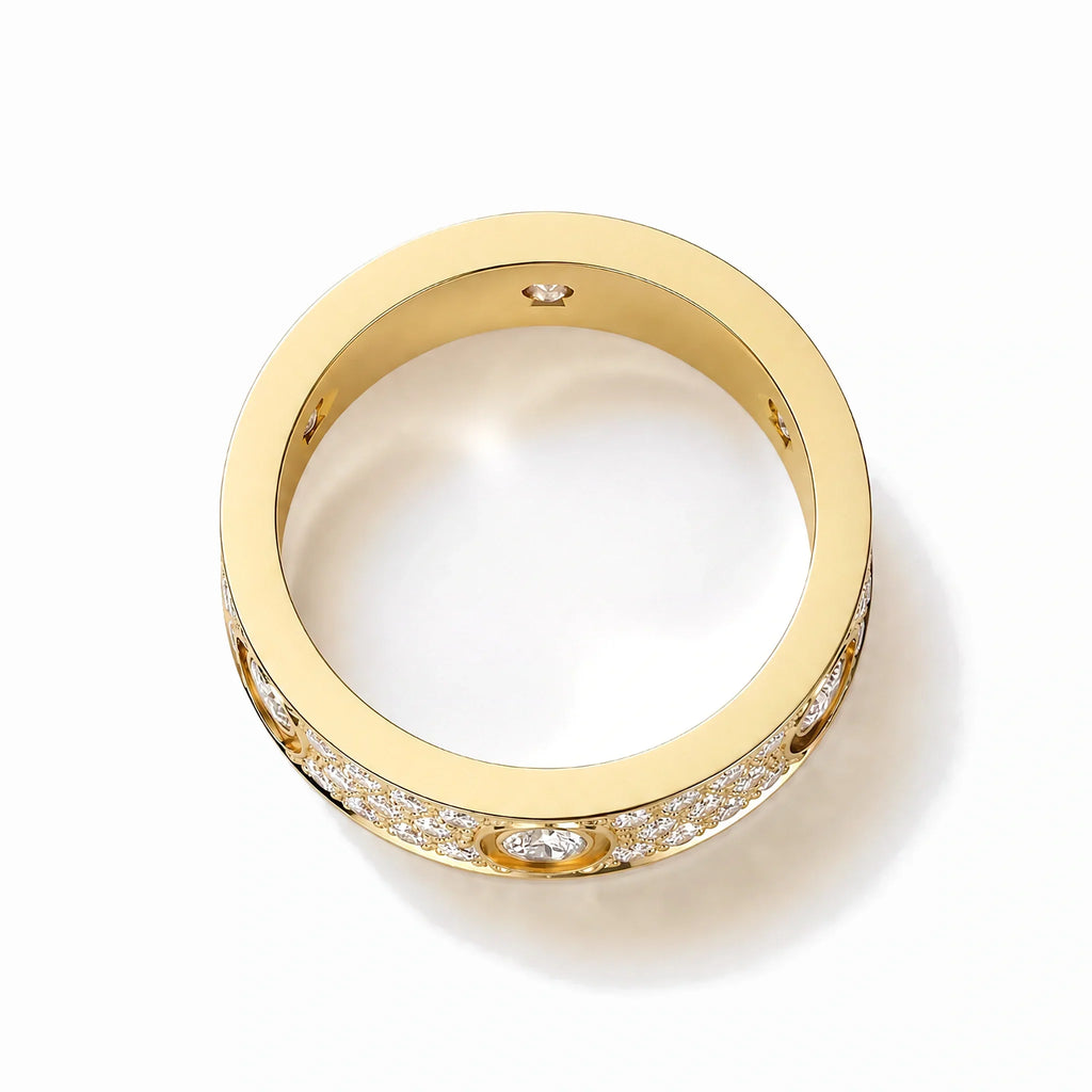 Love Wide Pavé Band Ring