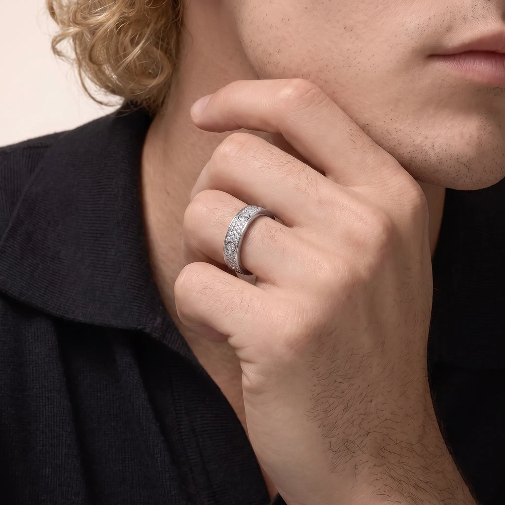 Love Wide Pavé Band Ring