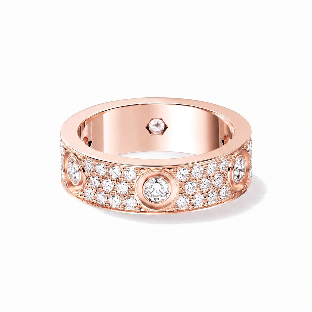 Love Wide Pavé Band Ring