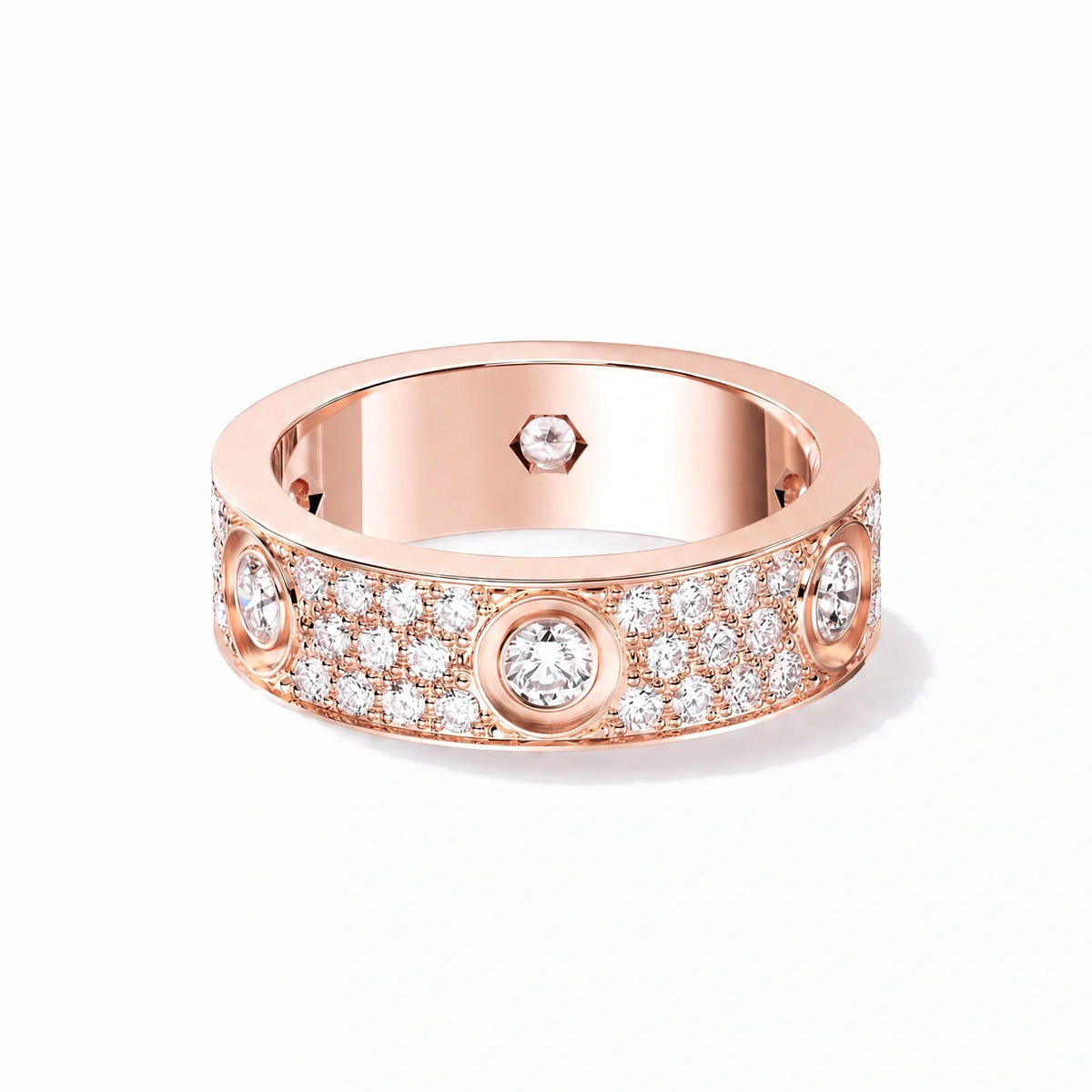 Love Wide Pavé Band Ring