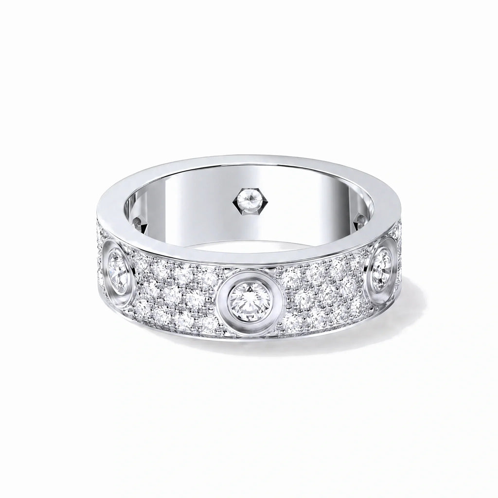 Love Wide Pavé Band Ring