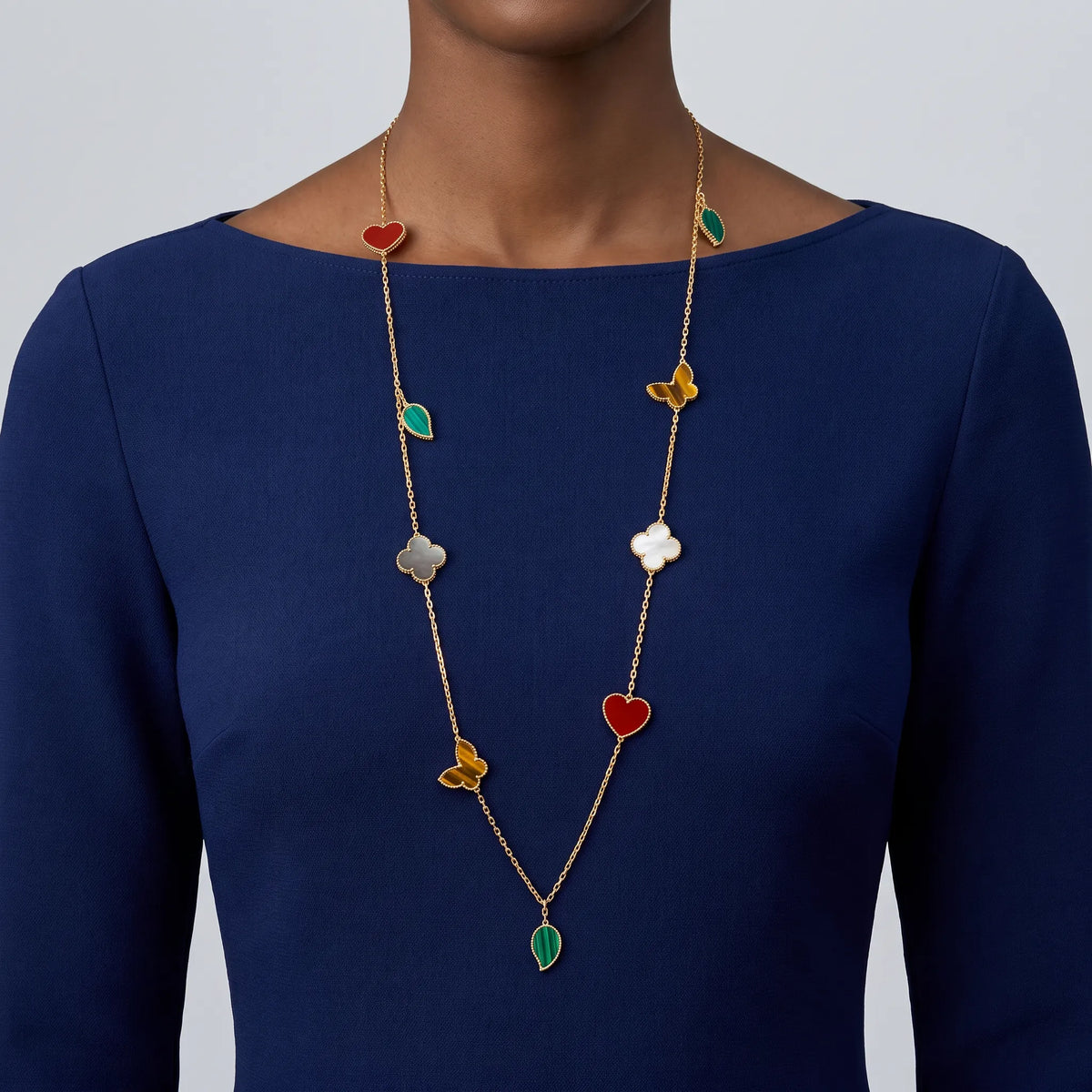 Lucky Alhambra 12 Charm Sautoir Necklace