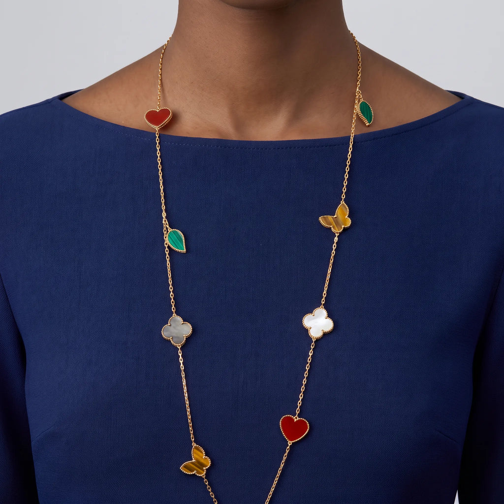 Lucky Alhambra 12 Charm Sautoir Necklace