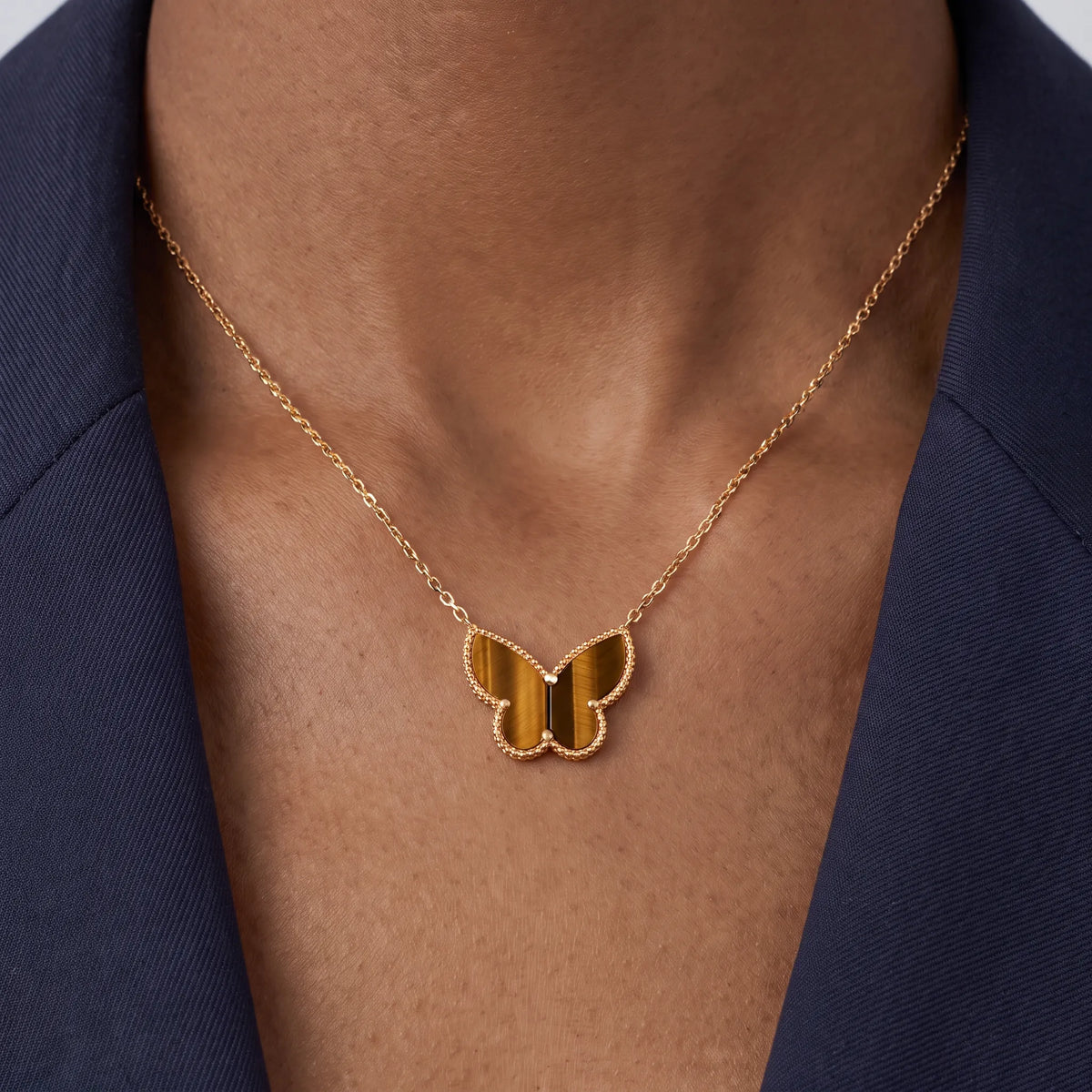 Lucky Alhambra Butterfly Pendant Necklace