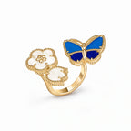 Lucky Animals Blue Butterfly Ring