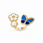 Lucky Animals Blue Butterfly Ring