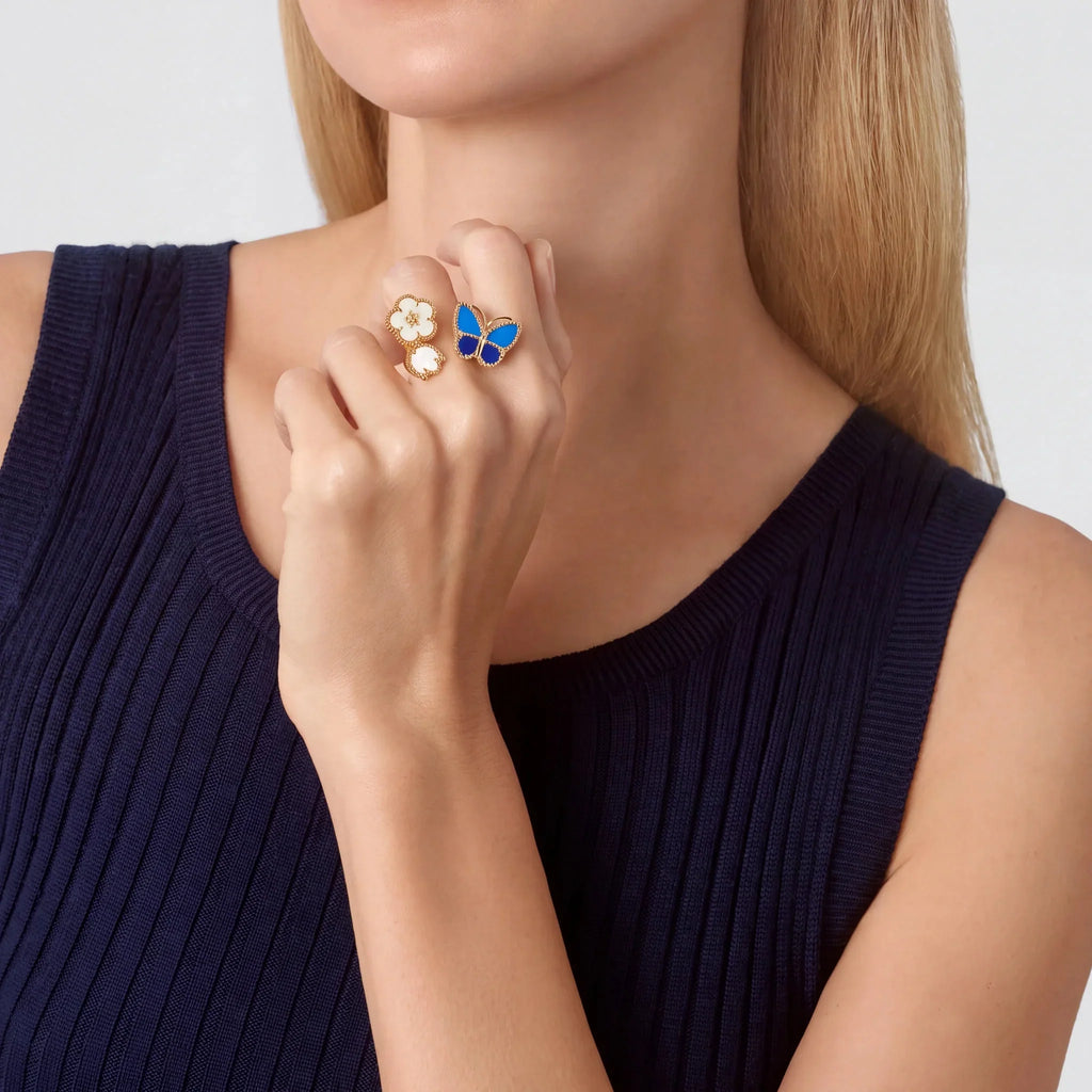 Lucky Animals Blue Butterfly Ring