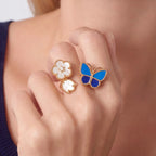 Lucky Animals Blue Butterfly Ring