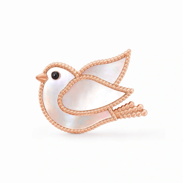Lucky Spring Flying Dove Brooch