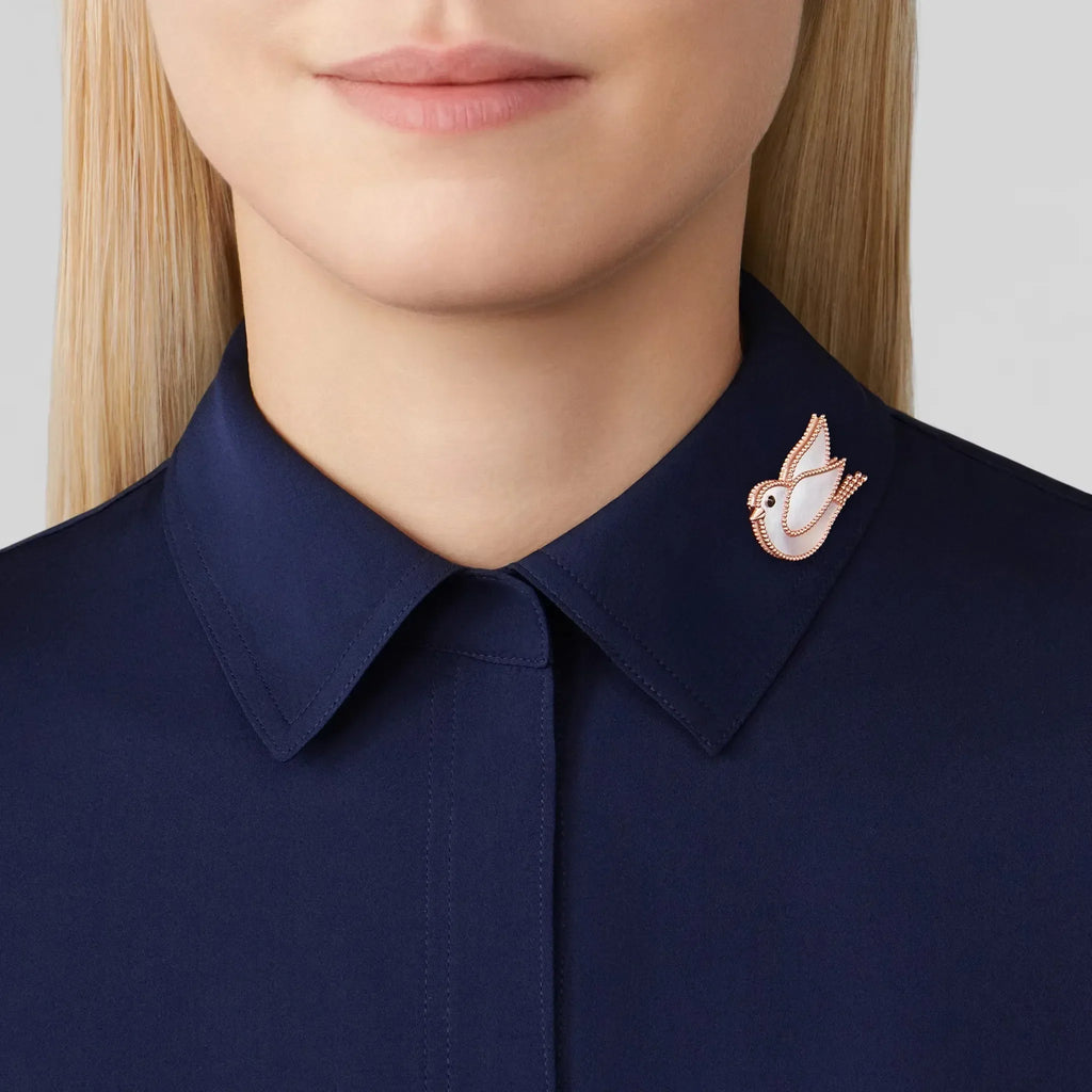Lucky Spring Flying Dove Brooch