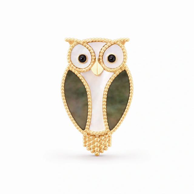 Lucky Spring Night Owl Brooch