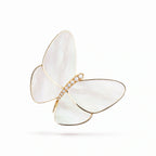 Lucky Spring Pearly Butterfly Brooch