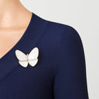 Lucky Spring Pearly Butterfly Brooch
