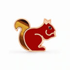 Lucky Spring Red Squirrel Brooch
