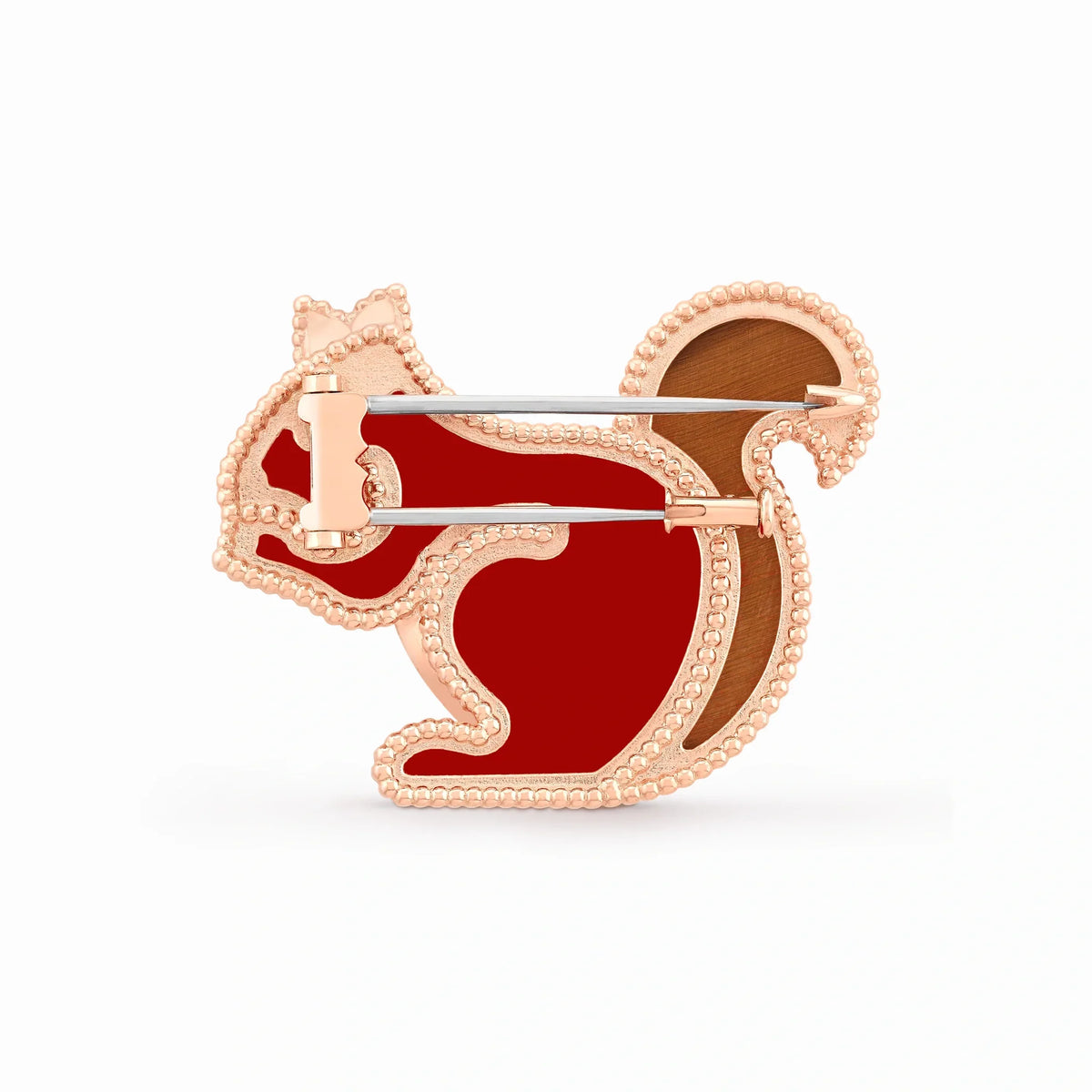 Lucky Spring Red Squirrel Brooch