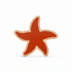 Lucky Spring Red Starfish Brooch