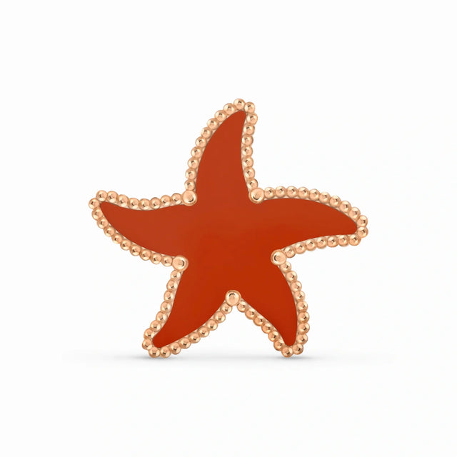 Lucky Spring Red Starfish Brooch