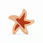 Lucky Spring Red Starfish Brooch