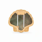 Lucky Spring Seashell Fan Brooch
