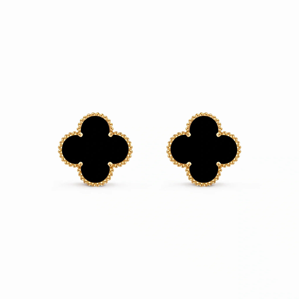 Magic Alhambra Black Clover Earrings