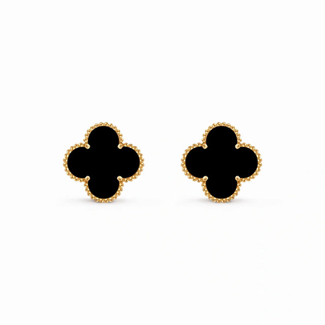 Magic Alhambra Black Clover Earrings