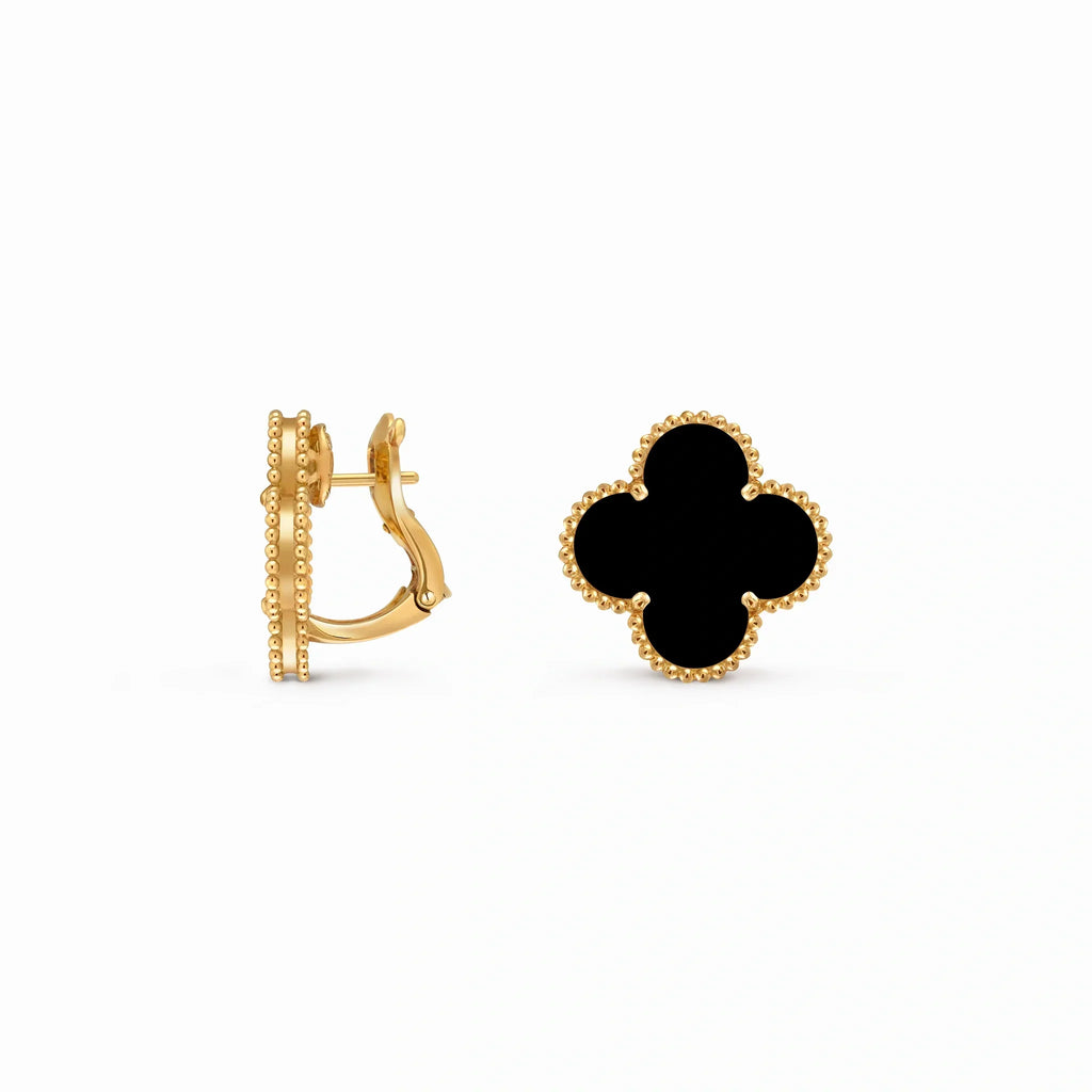 Magic Alhambra Black Clover Earrings