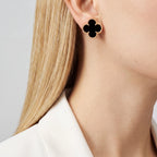Magic Alhambra Black Clover Earrings