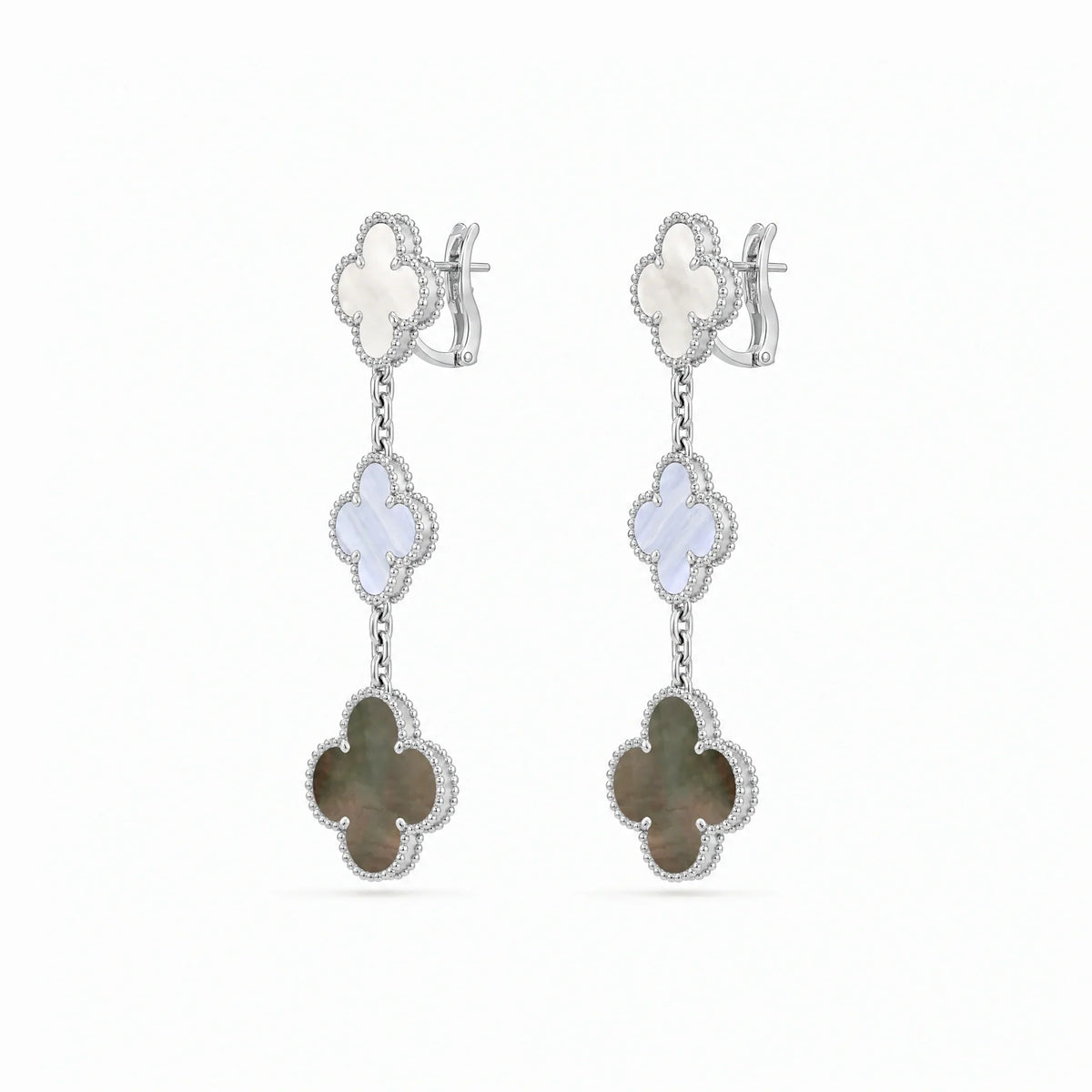 Magic Alhambra Contrast Clover Drop Earrings