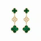 Magic Alhambra Green Clover Drop Earrings