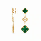 Magic Alhambra Green Clover Drop Earrings