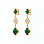Magic Alhambra Green Clover Drop Earrings