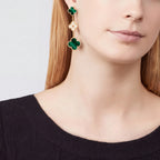 Magic Alhambra Green Clover Drop Earrings