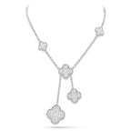 Magic Alhambra Pavé Six Clover Necklace