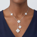 Magic Alhambra Pavé Six Clover Necklace