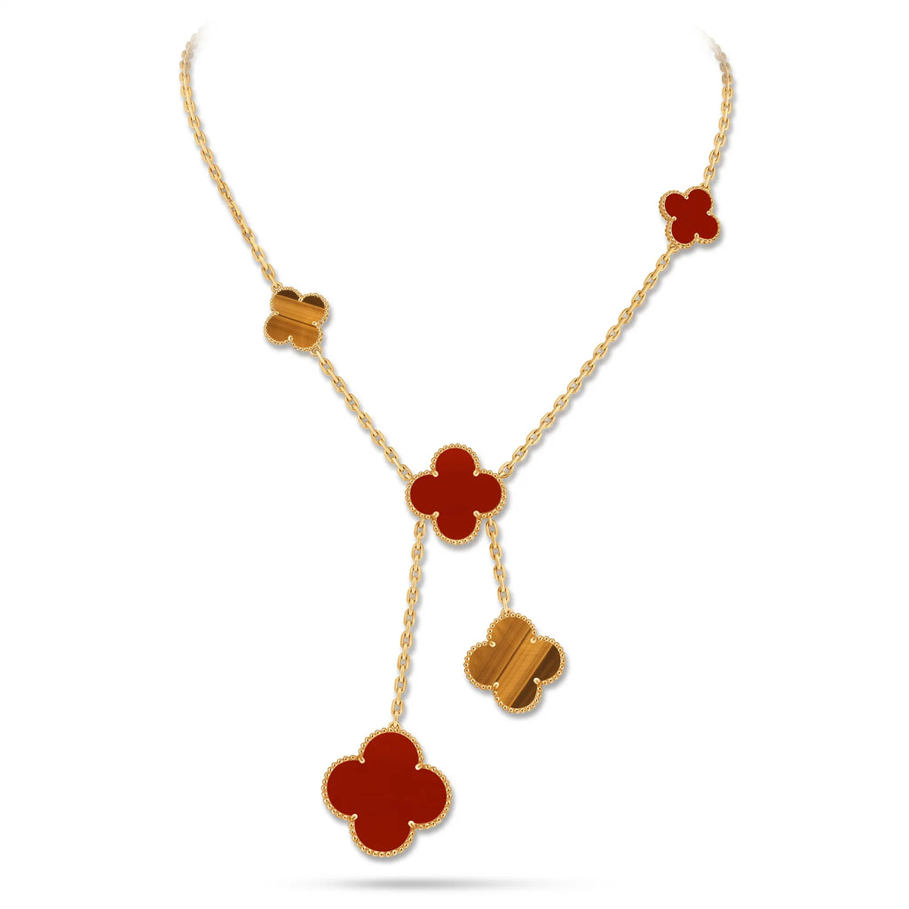 Magic Alhambra Six Clover Drop Necklace