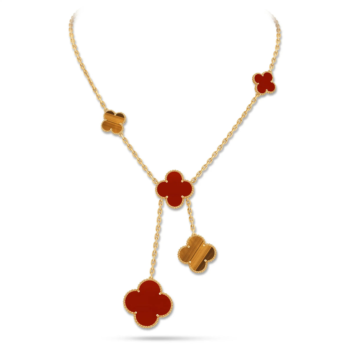 Magic Alhambra Six Clover Drop Necklace
