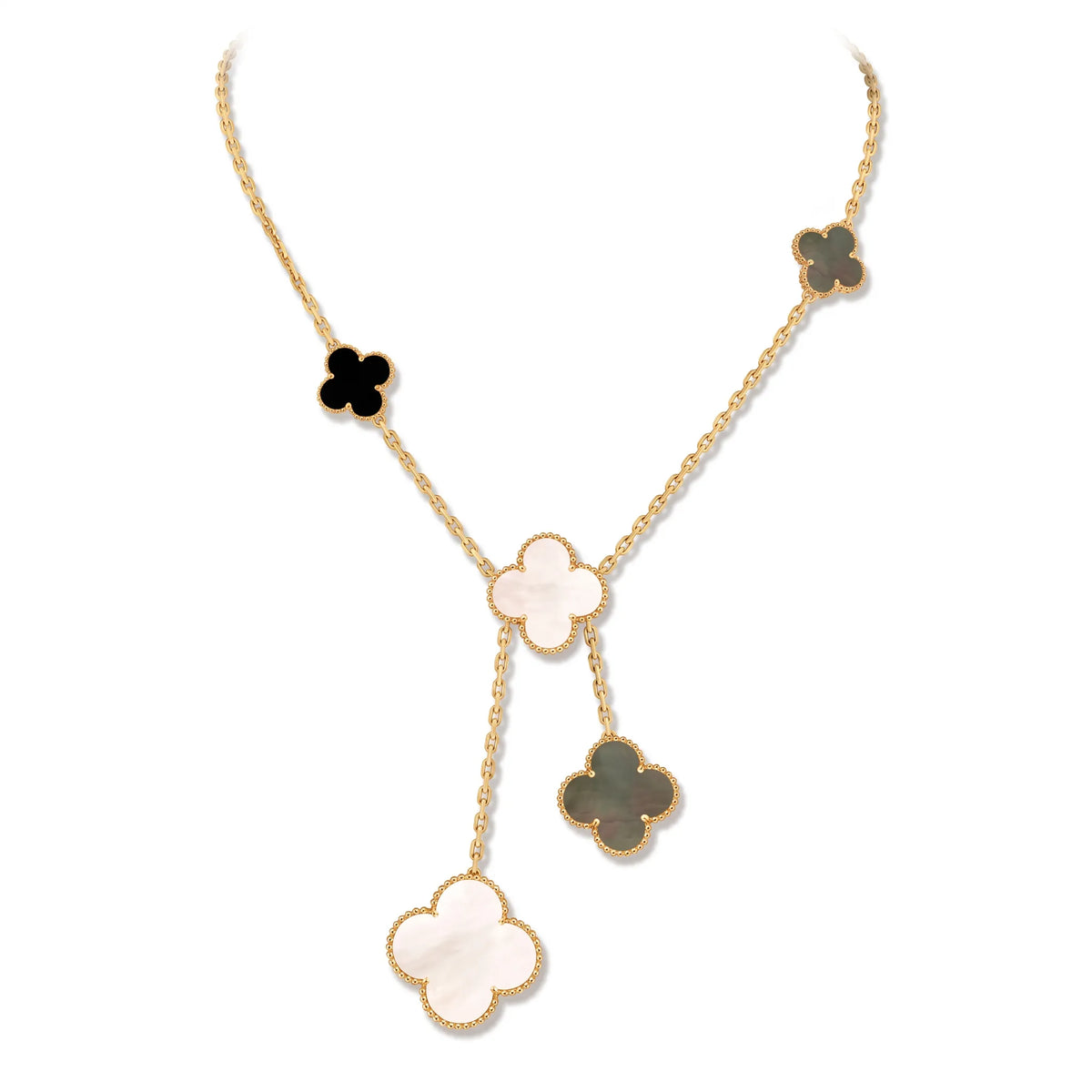 Magic Alhambra Six Clover Drop Necklace