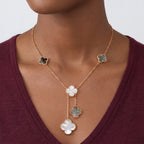 Magic Alhambra Six Clover Drop Necklace