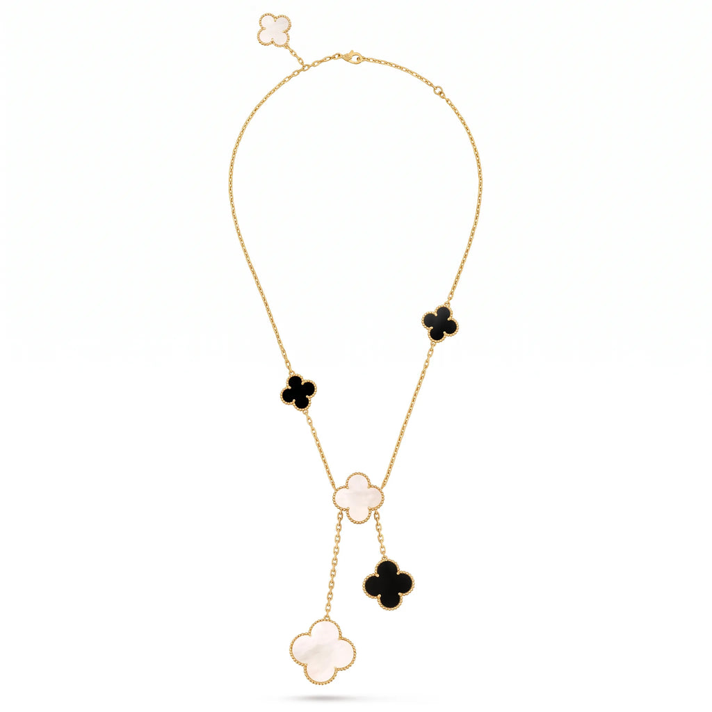 Magic Alhambra Six Clover Drop Necklace