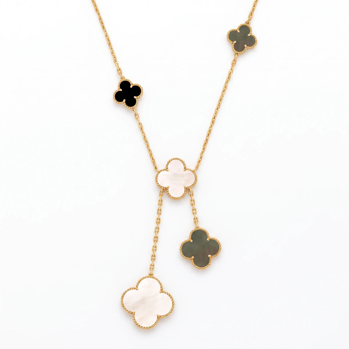 Magic Alhambra Six Clover Drop Necklace