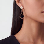 Magic Alhambra Two Clover Drop Earrings