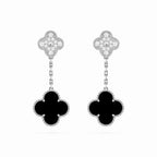 Magic Alhambra Two Clover Drop Earrings