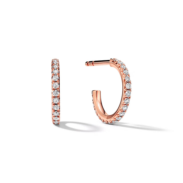 Metro Petite Pavé Huggie Hoop Earrings