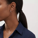 Metro Petite Pavé Huggie Hoop Earrings