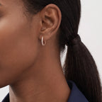 Metro Petite Pavé Huggie Hoop Earrings