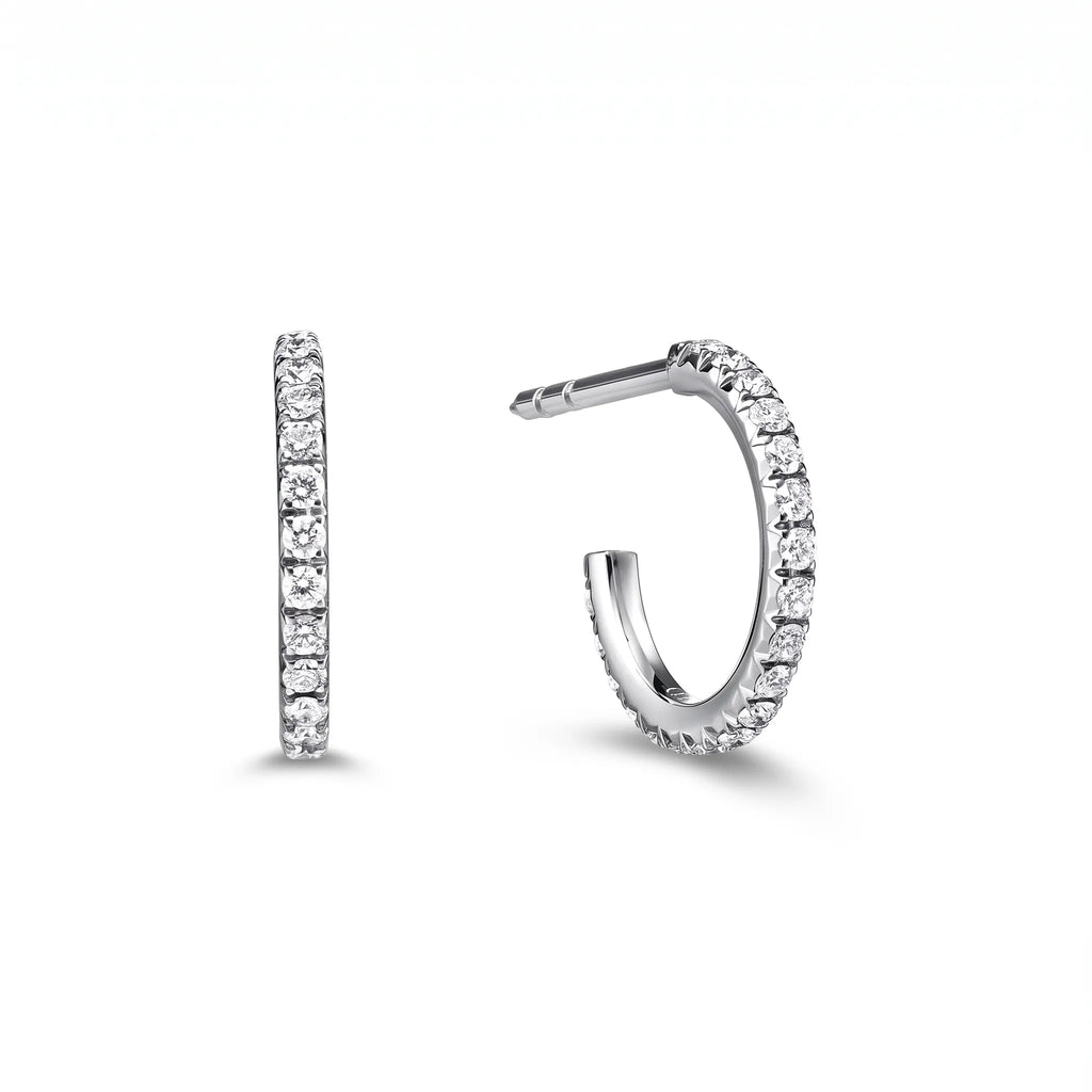 Metro Petite Pavé Huggie Hoop Earrings