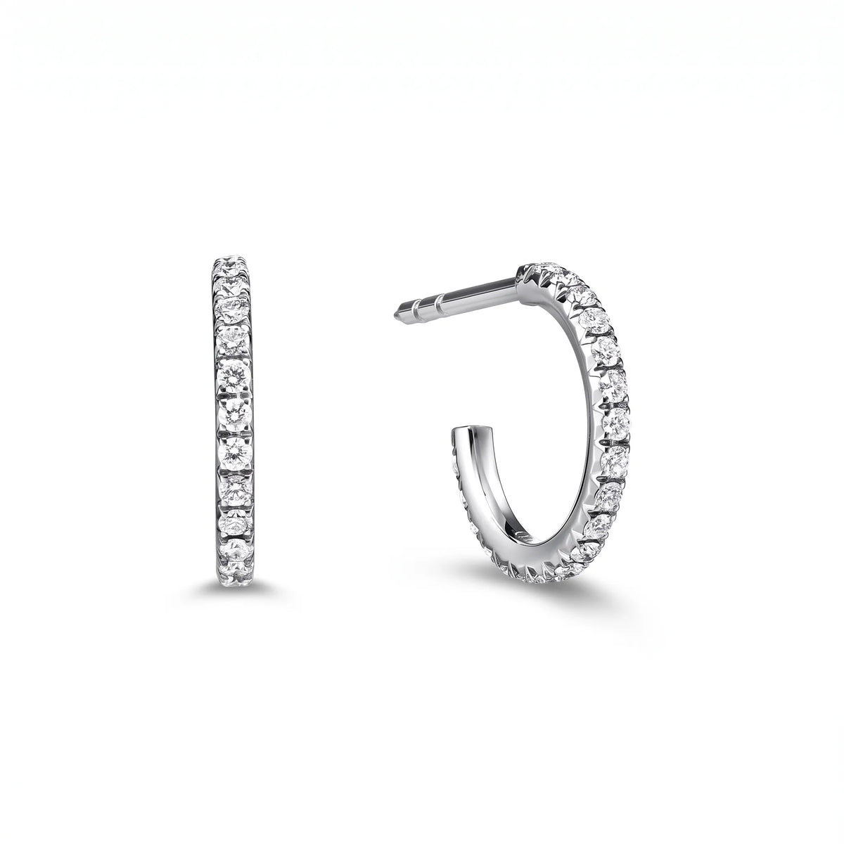 Metro Petite Pavé Huggie Hoop Earrings