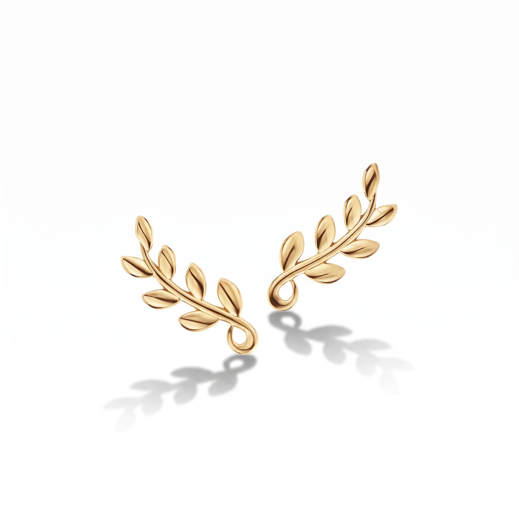 Paloma Picasso Olive Leaf Branch Climber Earrings
