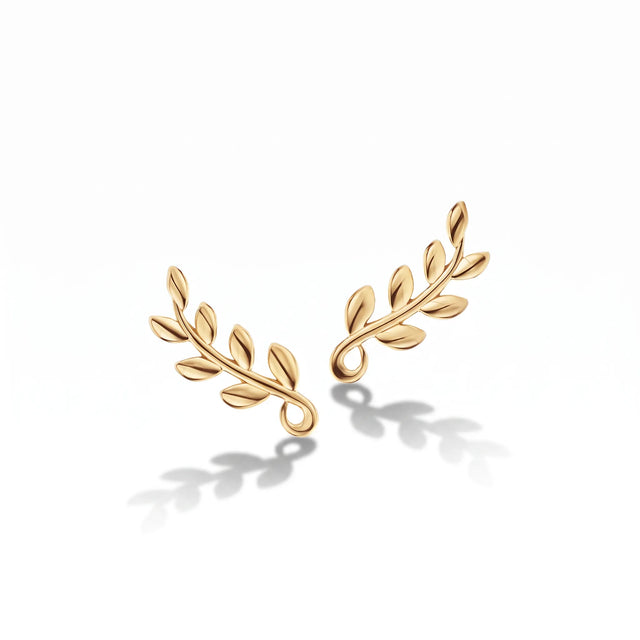 Paloma Picasso Olive Leaf Branch Climber Earrings